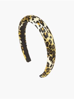 JENNIFER BEHR Printed Tori Headband Leopard Print Silk Headband